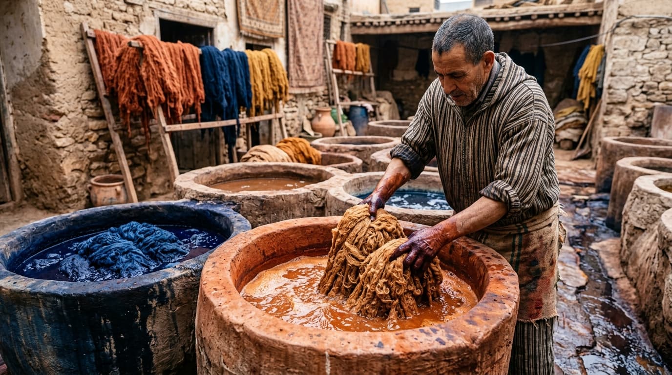 Natural dyeing process