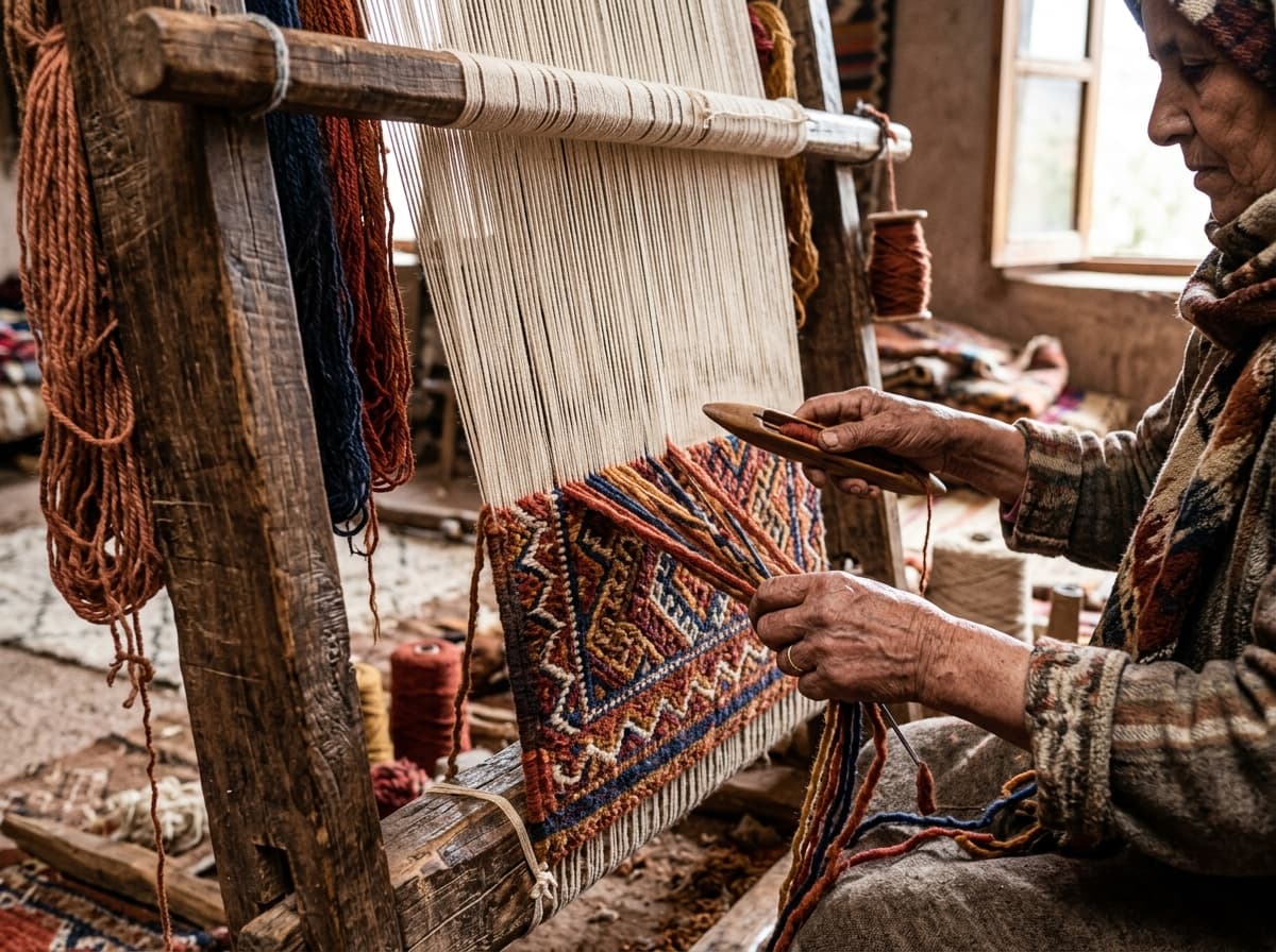Weaving on loom